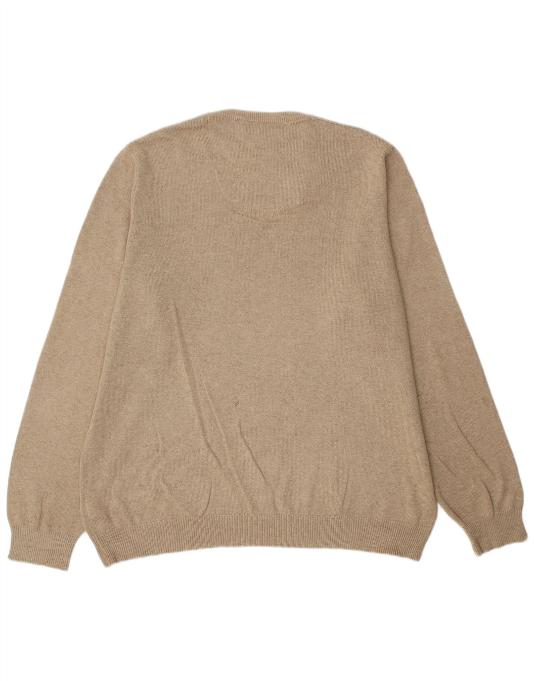 Marks & Spencer Herre Regular Fit V-hals sweater Stor Beige Bomuld