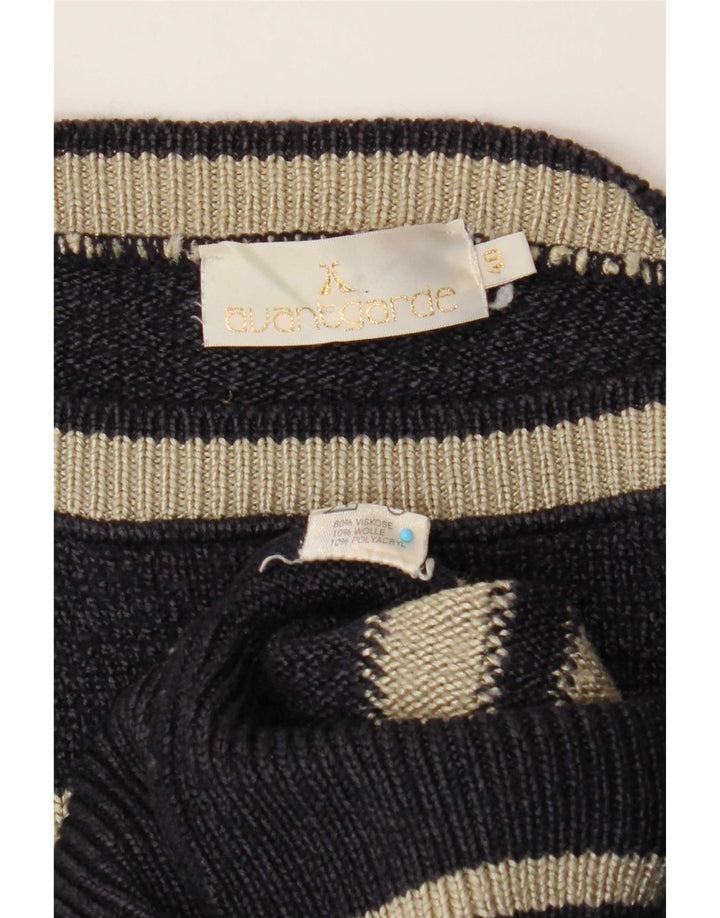 Avant Garde Dame Boat Neck Jumper Sweater EU 40 Medium Navy Blue