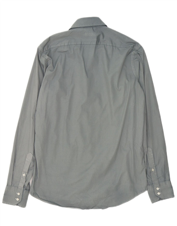 Hugo Boss Herre Regular Fit Skjorte Størrelse 38 15 Medium Grå Bomuld