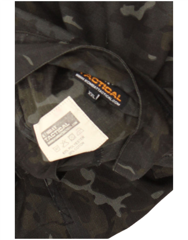 Kombat Herre Military Shirt 2XL Grå Camouflage Polyester