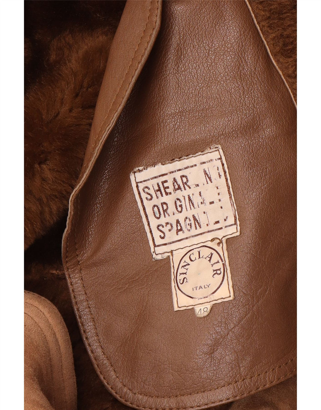 Sinclair Dame Shearling Coat IT 48 XL Brun Shearling