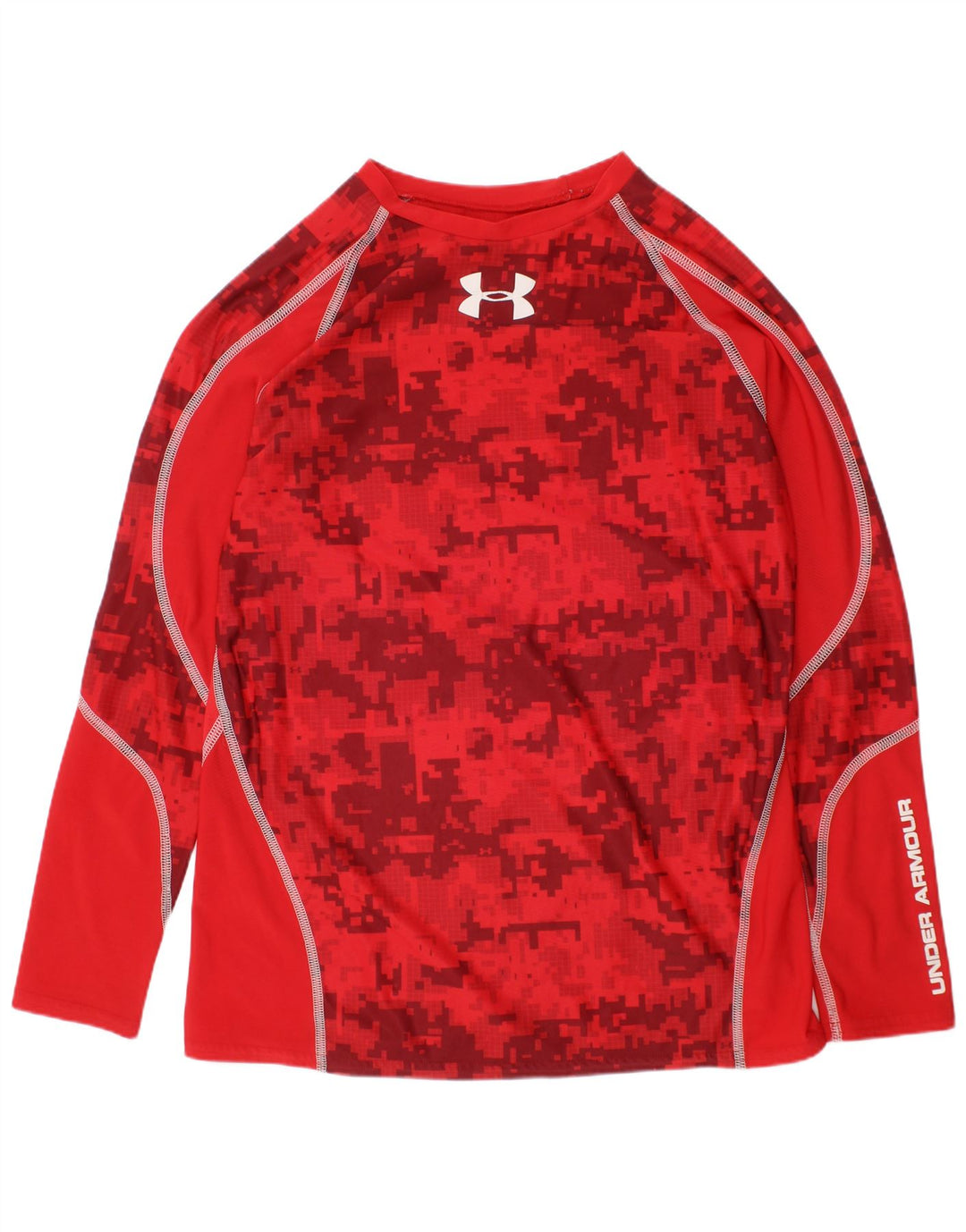 UNDER ARMOUR Drenge Heat Gear Grafisk Top Langærmet 13-14 år XL Rød