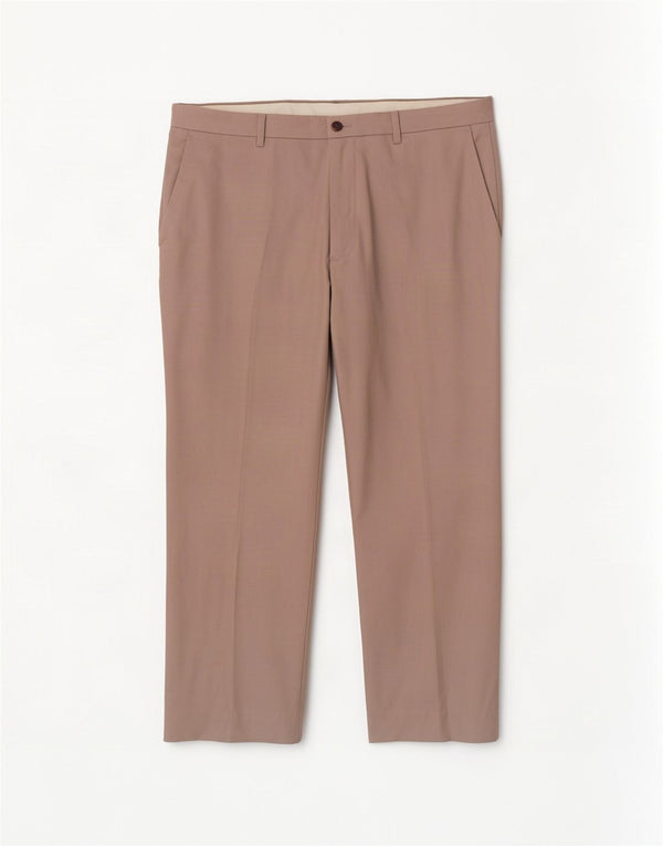 Marks & Spencer Herre Skræddersyet Fit Straight Crop Chinobukser W40 L25 Grå