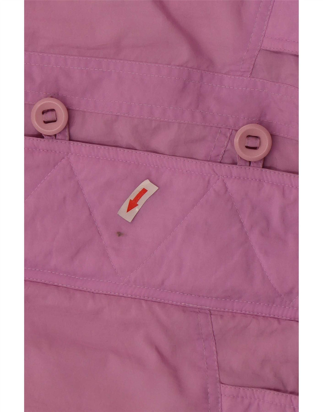 Vintage oversize polstret frakke til kvinder EU 38 medium lilla polyamid