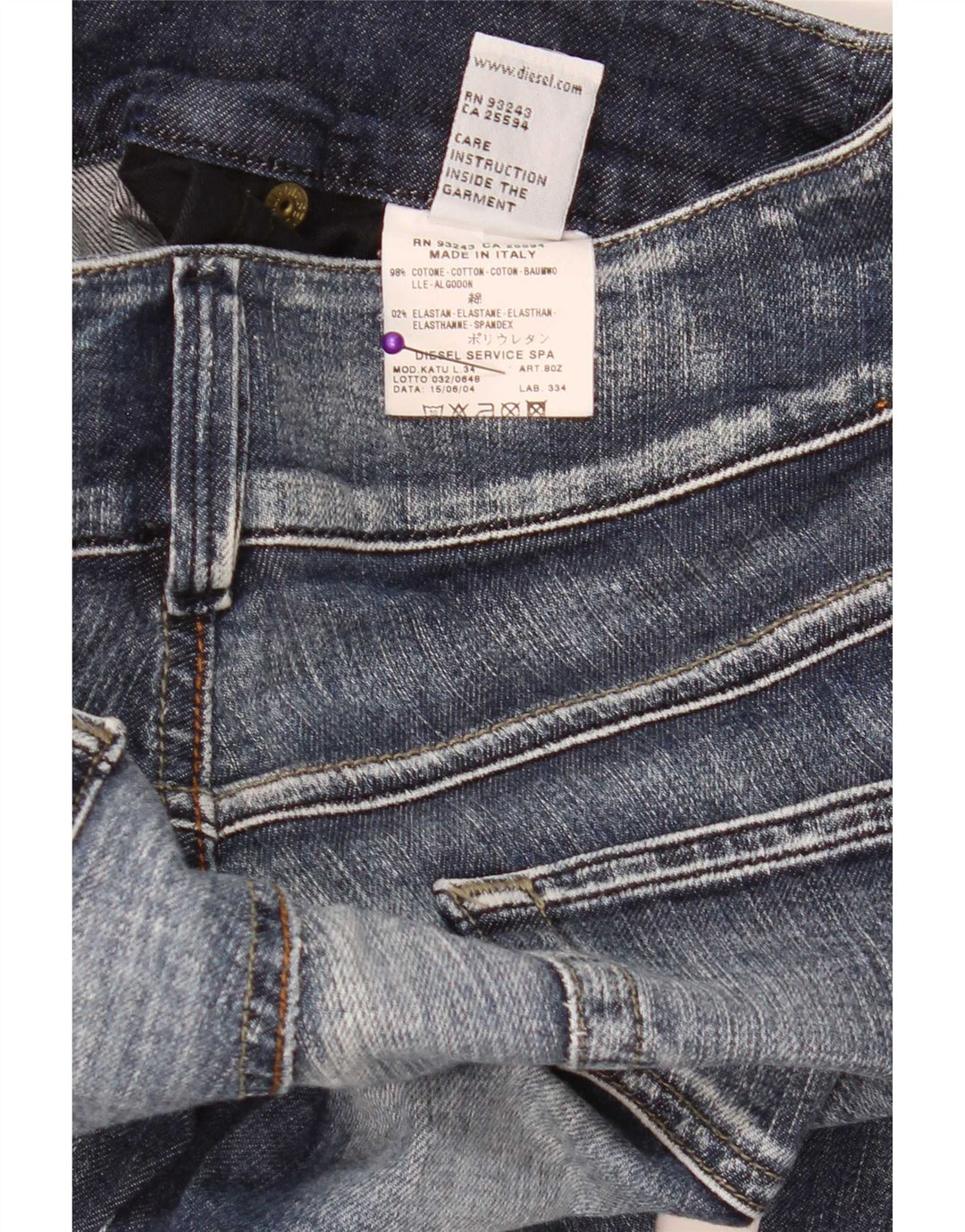 Diesel Dame Bootcut Jeans W27 L29 Blå Bomuld