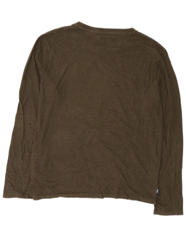 Superdry Herre Top Langærmet XL Khaki Bomuld