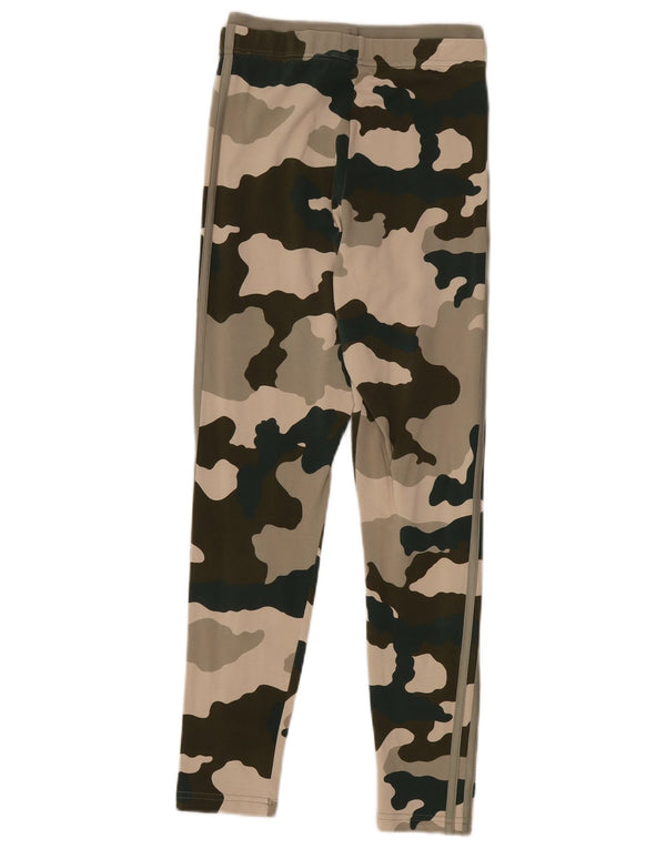 ADIDAS Dame Tight Fit Leggings UK 4/6 XS Flerfarvet Camouflage