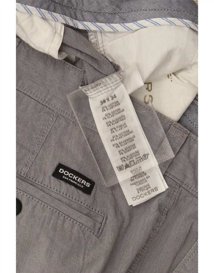 Dockers Herre Extra Sim Fit Chino Bukser W36 L34 Grå Bomuld