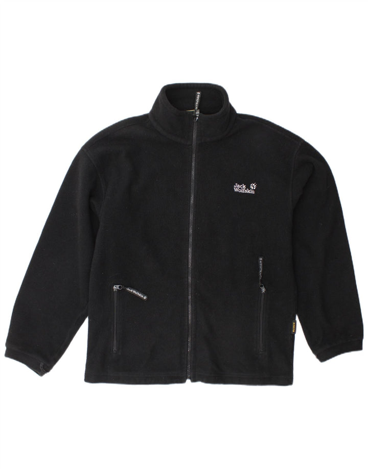 JACK WOLFSKIN Mens Fleece Jacket UK 38 Medium Black Polyester