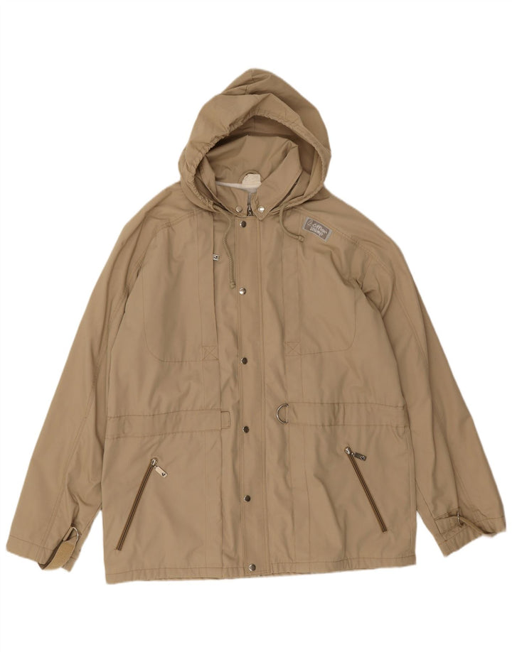 Loffler Herre Hooded Parka Jacket UK 38 Medium Beige
