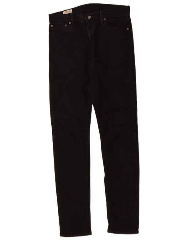LEVI'S Herre 512 Slim Tapered Jeans W30 L34 Sort Bomuld