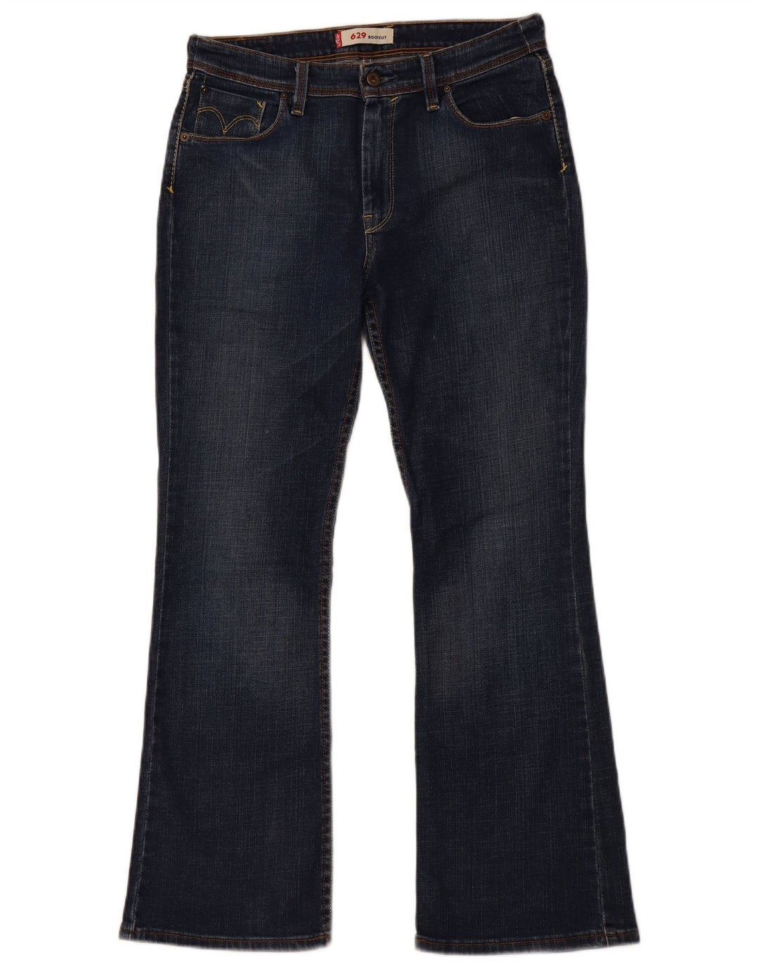 LEVI'S Dame 629 Bootcut Jeans W31 L30 Marineblå Bomuld