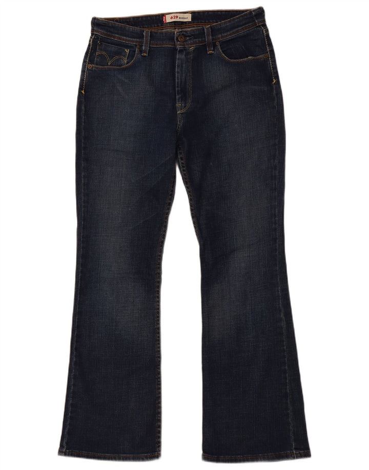 LEVI'S Dame 629 Bootcut Jeans W31 L30 Marineblå Bomuld