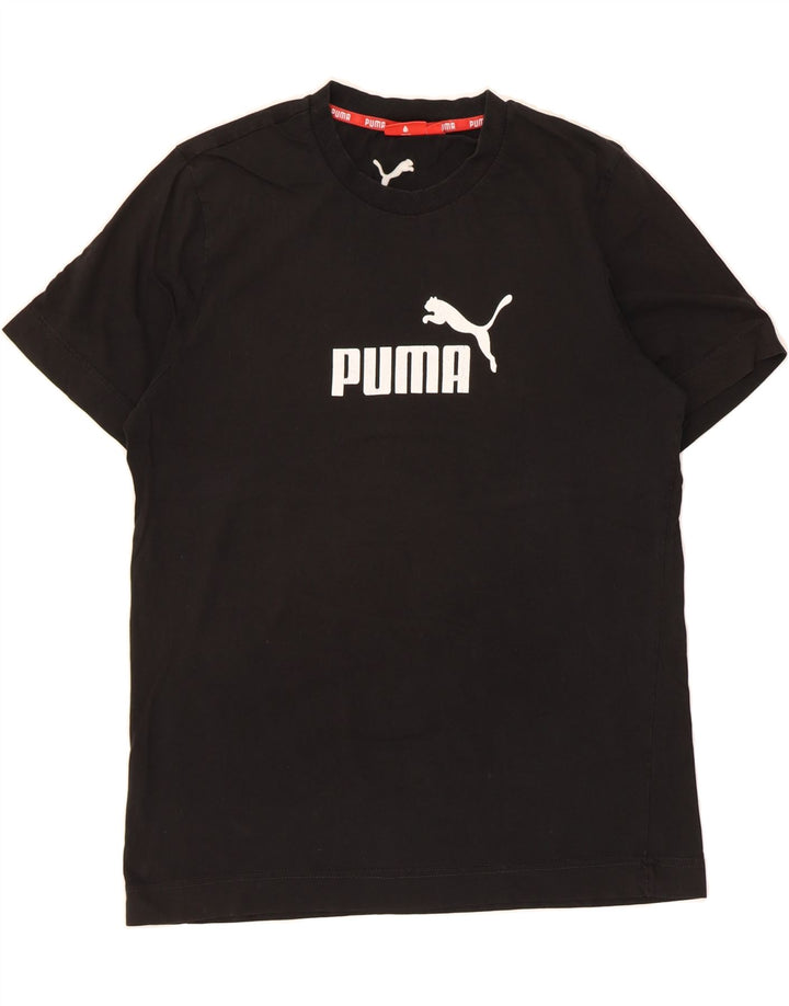PUMA Mens Graphic T-Shirt Top Medium Black Vintage Puma and Second-Hand Puma from Messina Hembry 