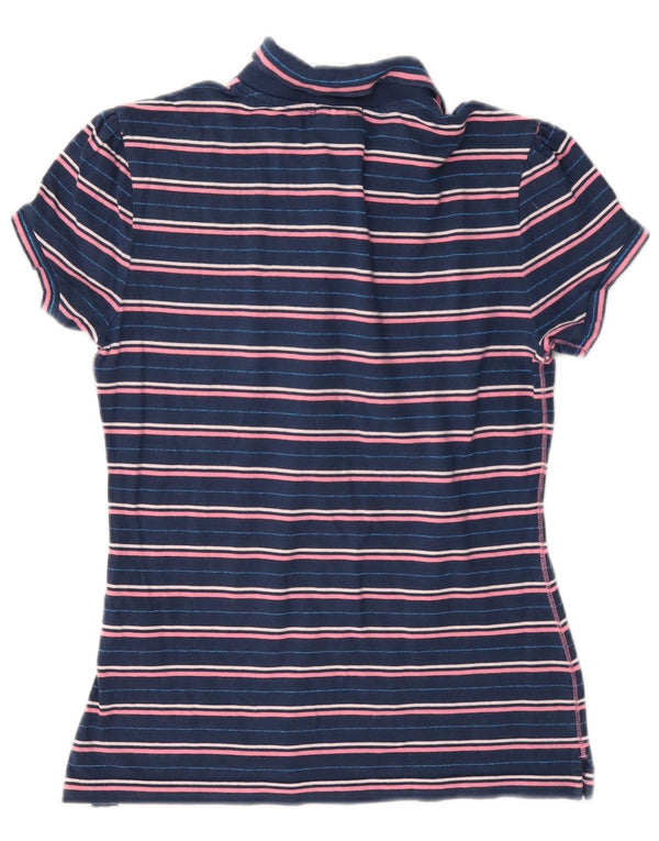Champion Womens Heritage Fit Polo Shirt UK 12 Mellem marineblå stribet