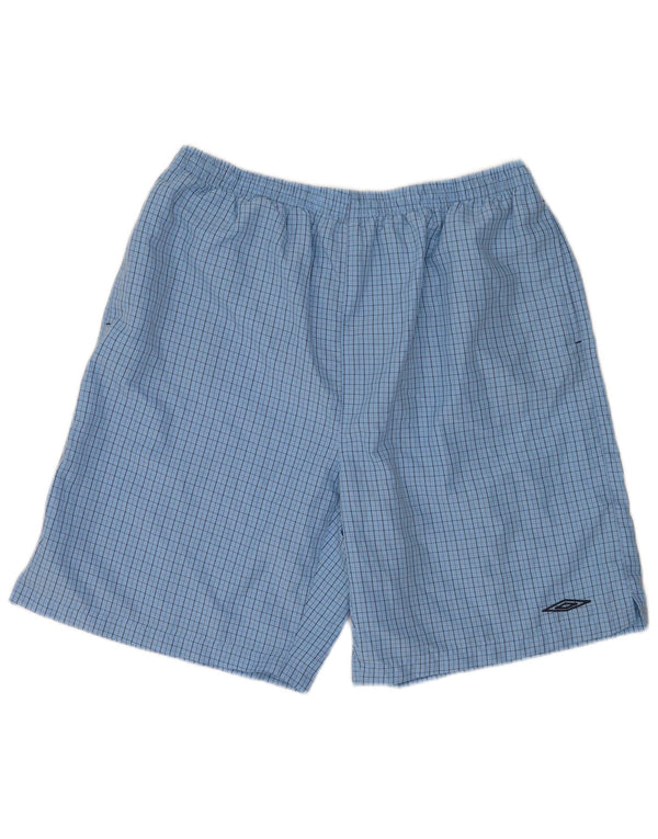 Umbro Mens Graphic Regular Sport Shorts 2XL Blue Check