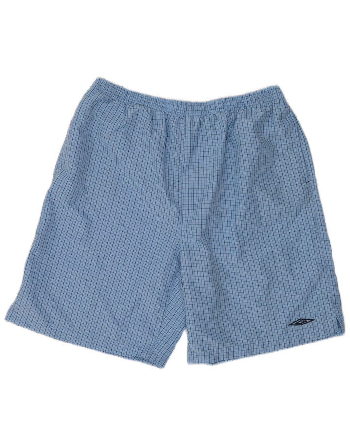 Umbro Herre Graphic Regular Sports Shorts 2XL Blue Check