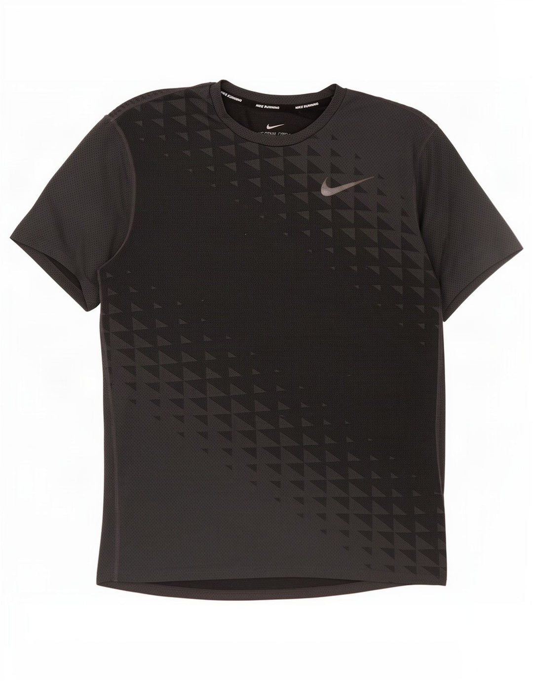 Nike Running T-Shirt Top mellemgrå geometrisk polyester