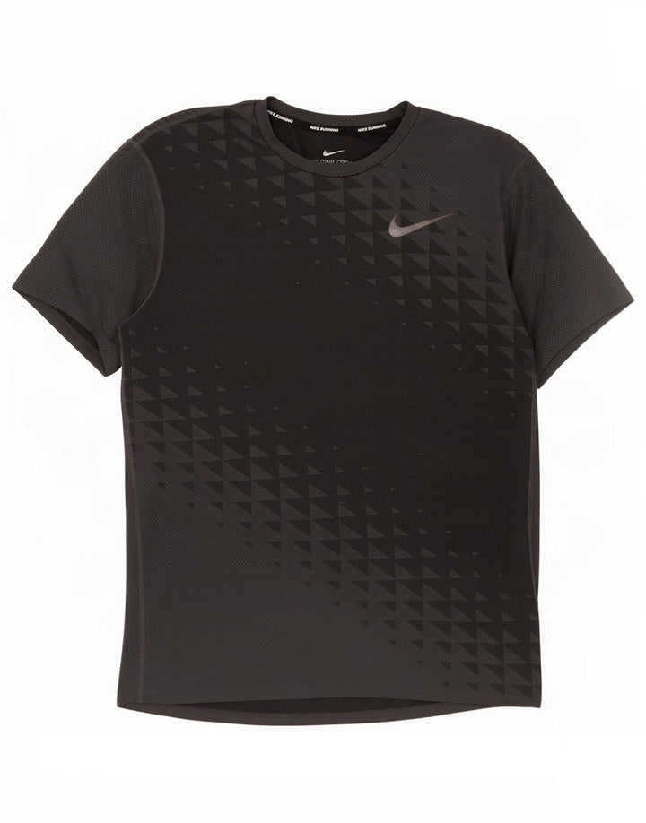 Nike Running T-Shirt Top mellemgrå geometrisk polyester