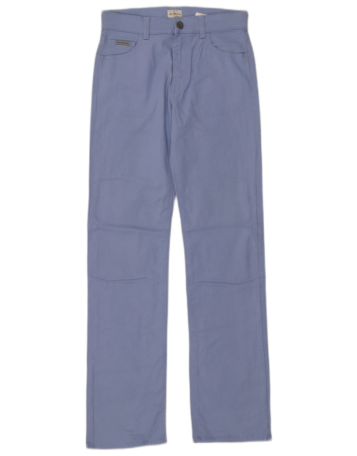 CALVIN KLEIN Lige jeans til kvinder W27 L31 Blå Bomuld