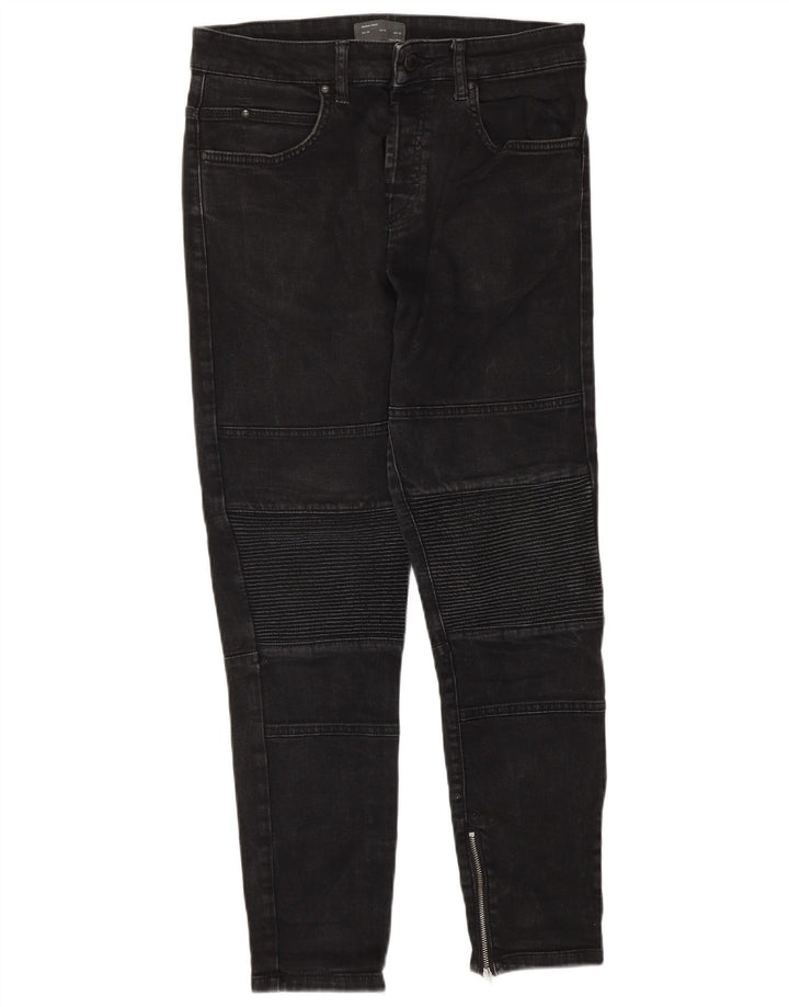 ZARA Herre Slim Jeans EU 38 Small W30 L28 Sort Bomuld