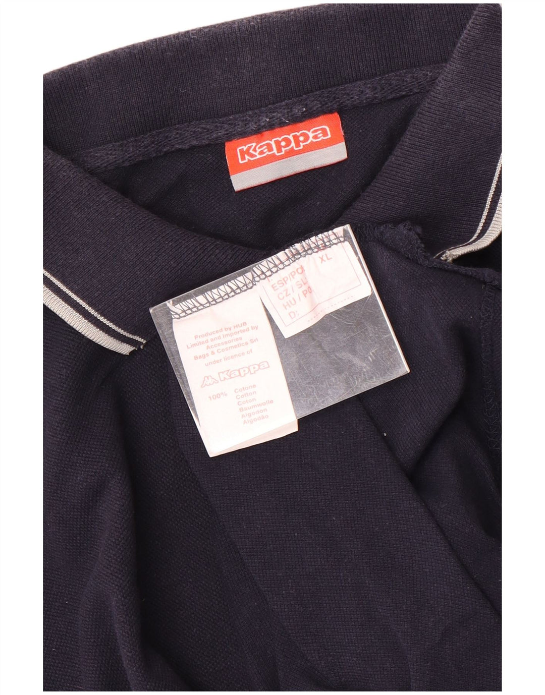 Kappa herre poloshirt XL marineblå bomuld