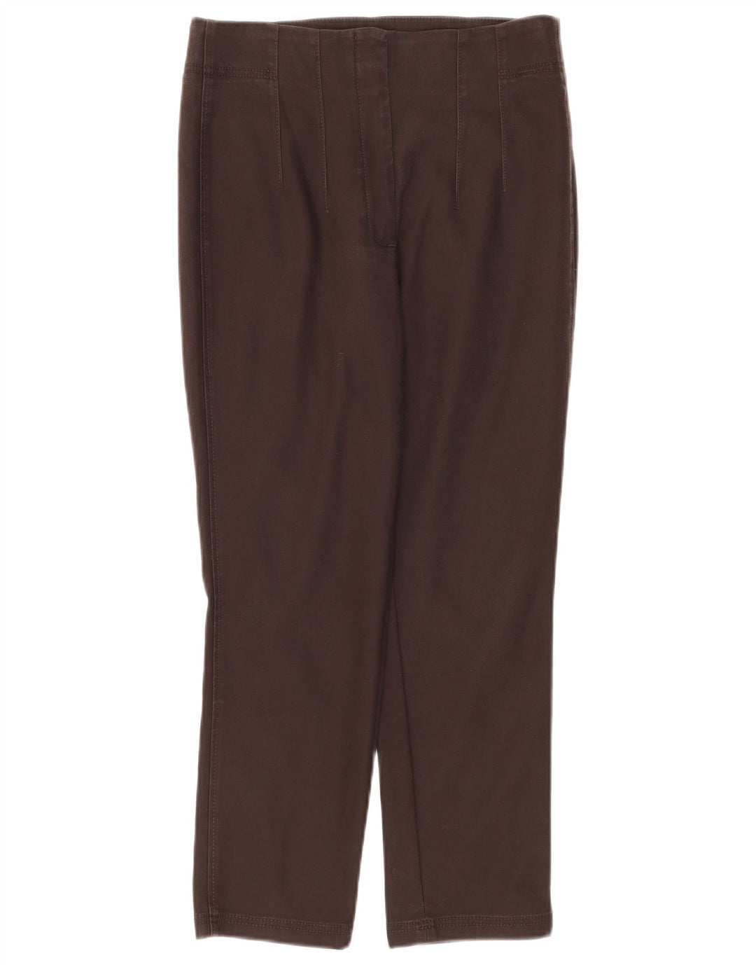 Massimo Dutti Dame Straight Cropped Trousers EU 40 Medium W30 L26 Brun