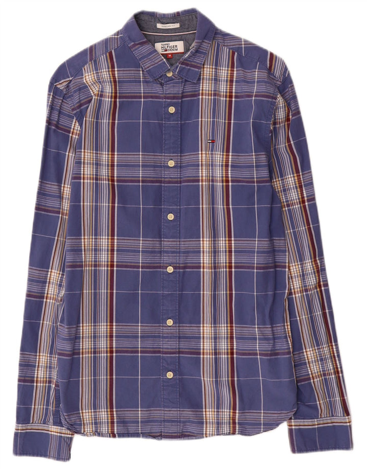 Tommy Hilfiger Herre Regular Fit skjorte Medium blå ternet bomuld
