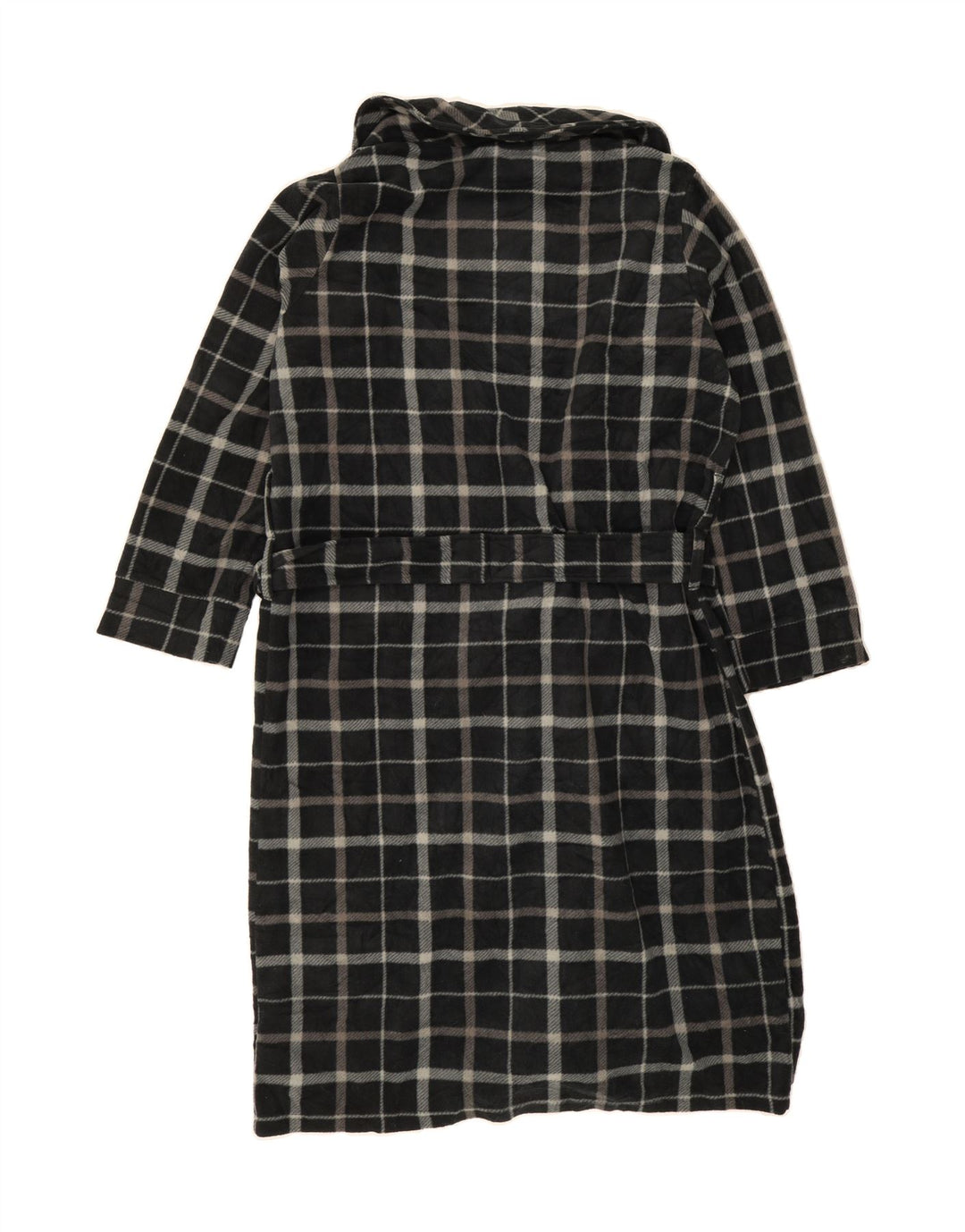 IZOD Mens Fleece Overcoat One Size Black Check Polyester Vintage Izod and Second-Hand Izod from Messina Hembry 