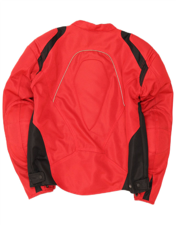 Vintage Herre Racer Jakke UK 42 XL Rød Colourblock