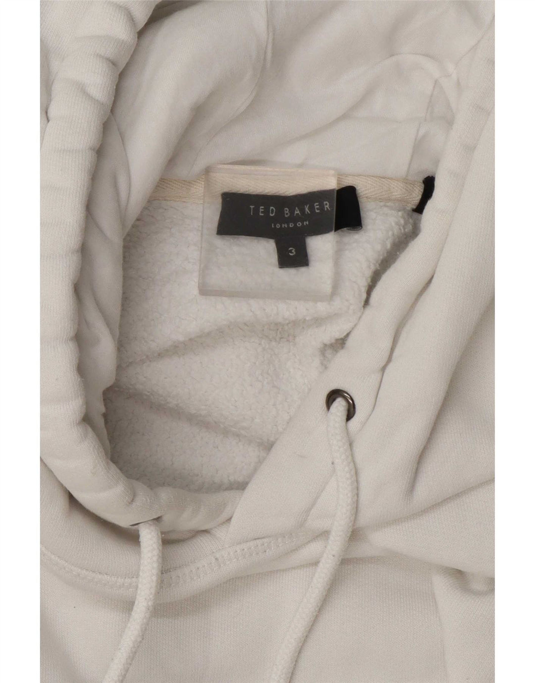 Ted Baker Dame Oversized hættetrøje Jumper Størrelse 3 Medium White