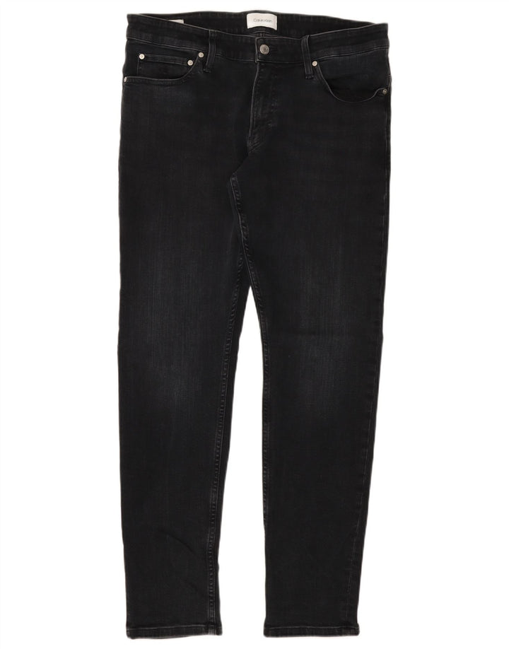 Calvin Klein Herre Slim Jeans W33 L32 Sort Bomuld