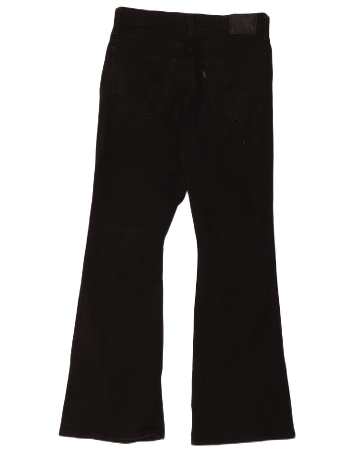 Levi's Dame 726 højtaljede flarede jeans W30 L30 sort bomuld