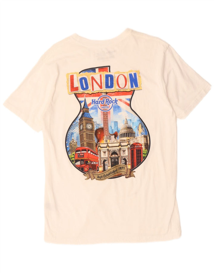 Hard Rock Hotel Herre London Grafisk T-Shirt Top Medium Hvid Bomuld