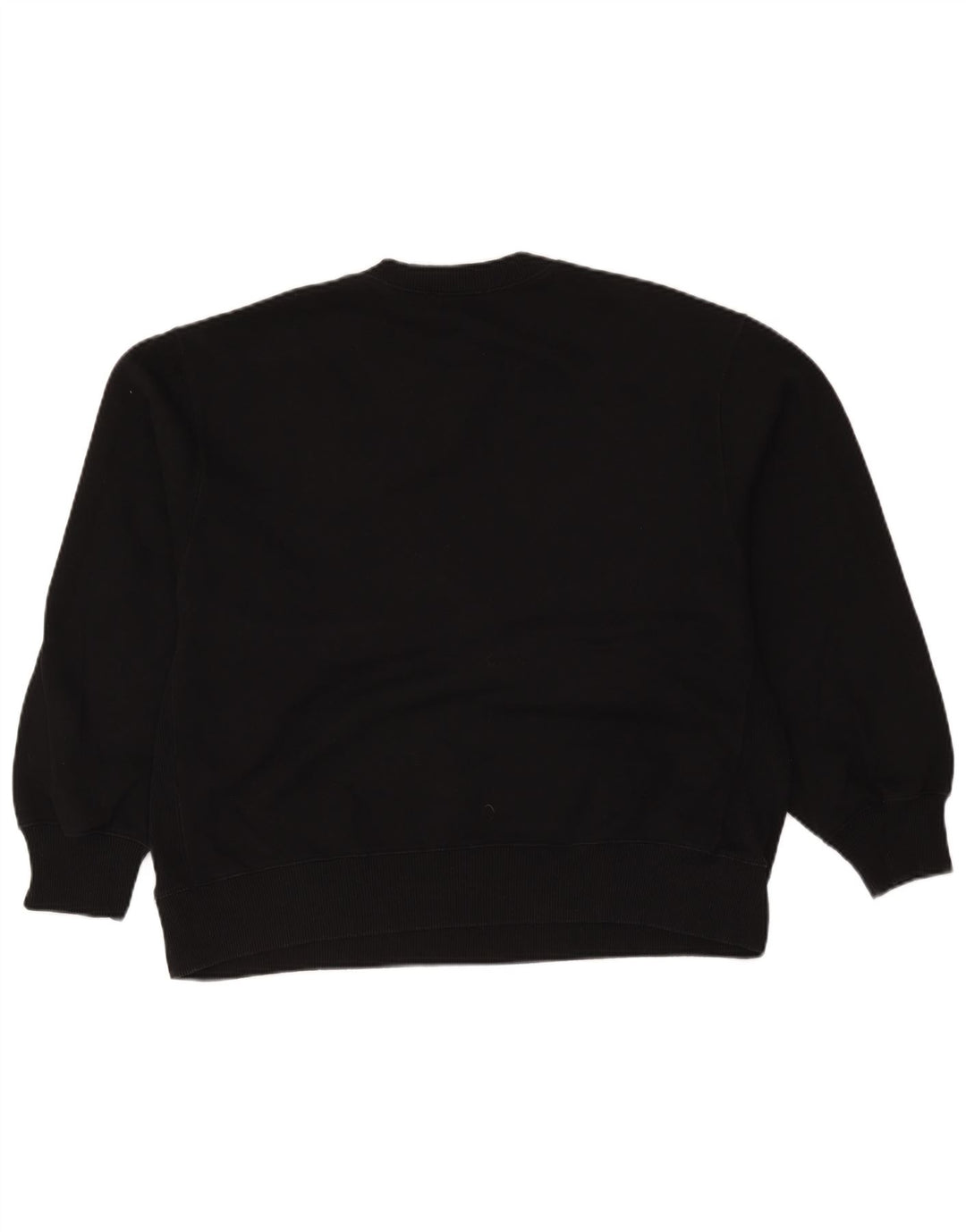 Zara Dame Oversized Sweatshirt Jumper UK 16 Stor sort bomuld