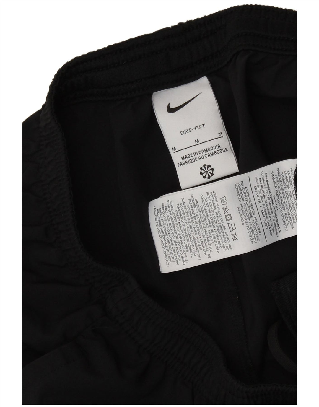 Nike Herre Dri Fit grafiske sportsshorts Medium Sort Colourblock Polyester