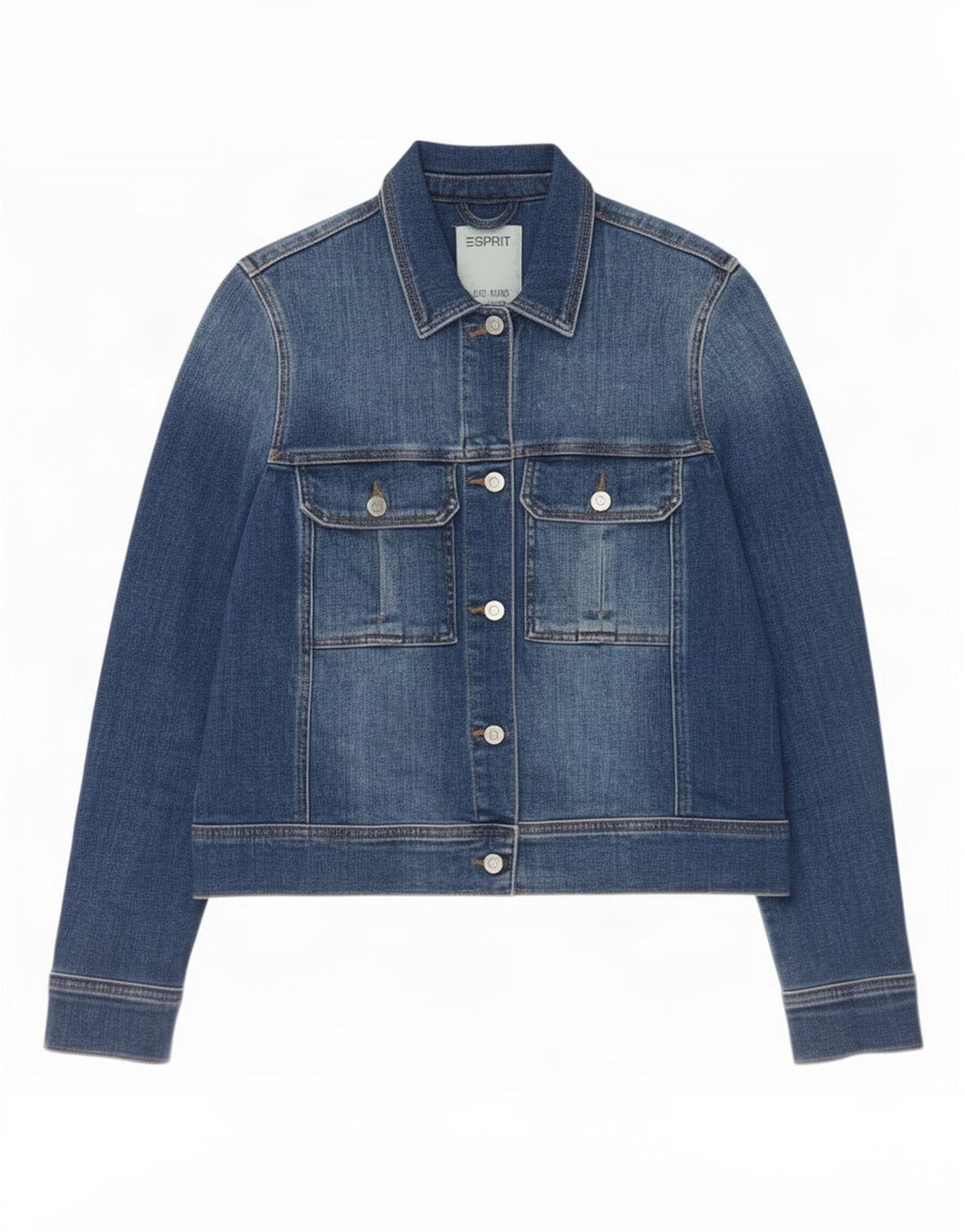 Esprit Dame denimjakke UK 12 Medium Blue Bomuld