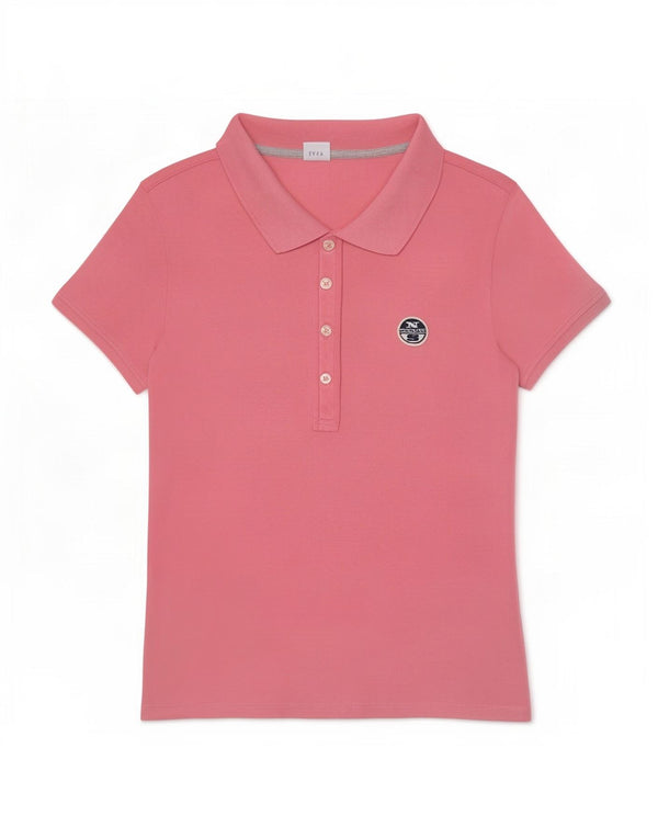North Sails Womens Polo Shirt UK 12 Medium Pink