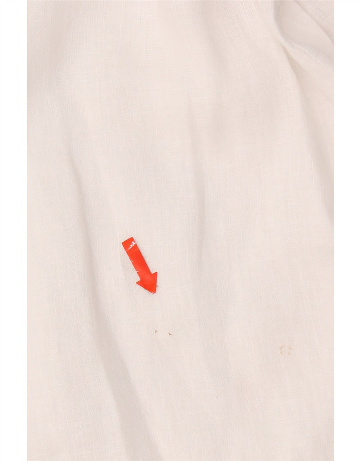 Joules Dame Oversized Shirt UK 8 Small White Floral Linen