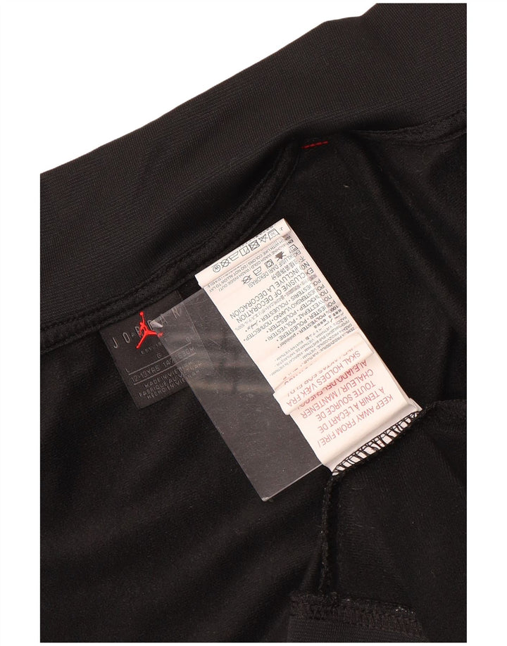 Jordan Boys træningsdragt topjakke 12-13 år Stor sort farveblok