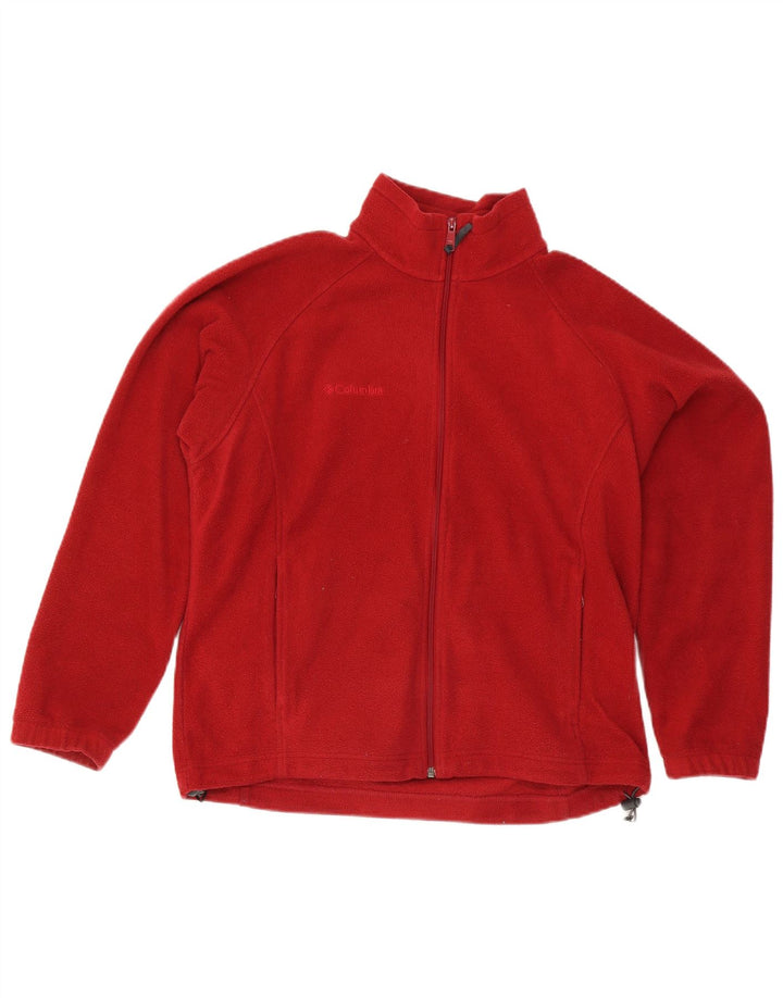 Columbia Dame Oversized Fleecejakke UK 16 Stor Rød Polyester
