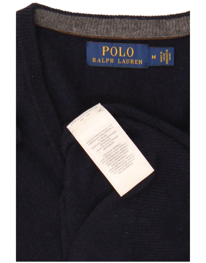 Polo Ralph Lauren Herre V-hals sweater Medium Marineblå Uld