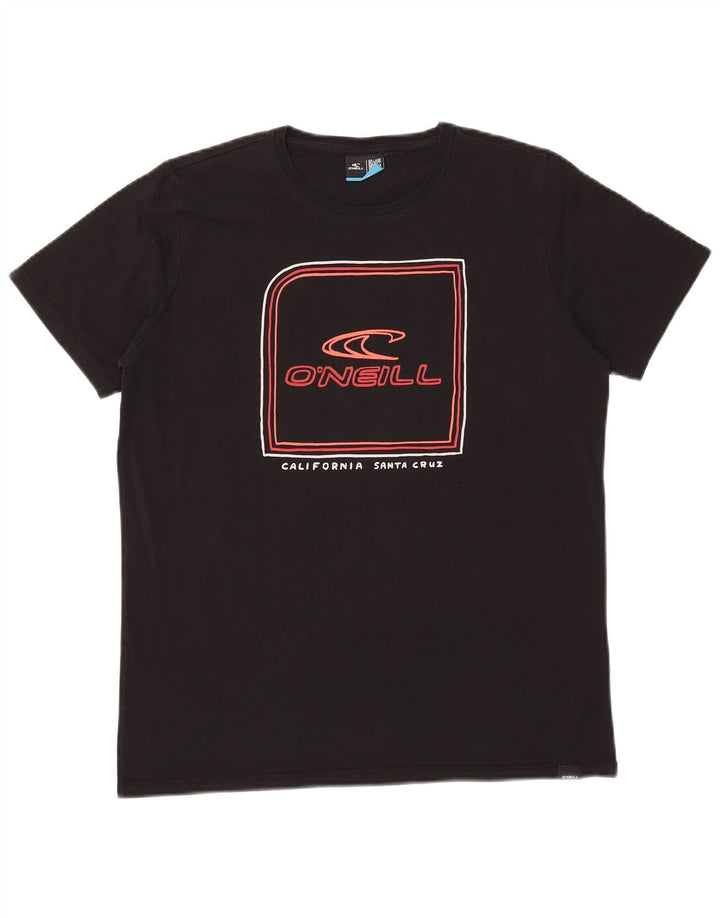 O'Neill Herre grafisk T-shirt Top Medium Sort Bomuld