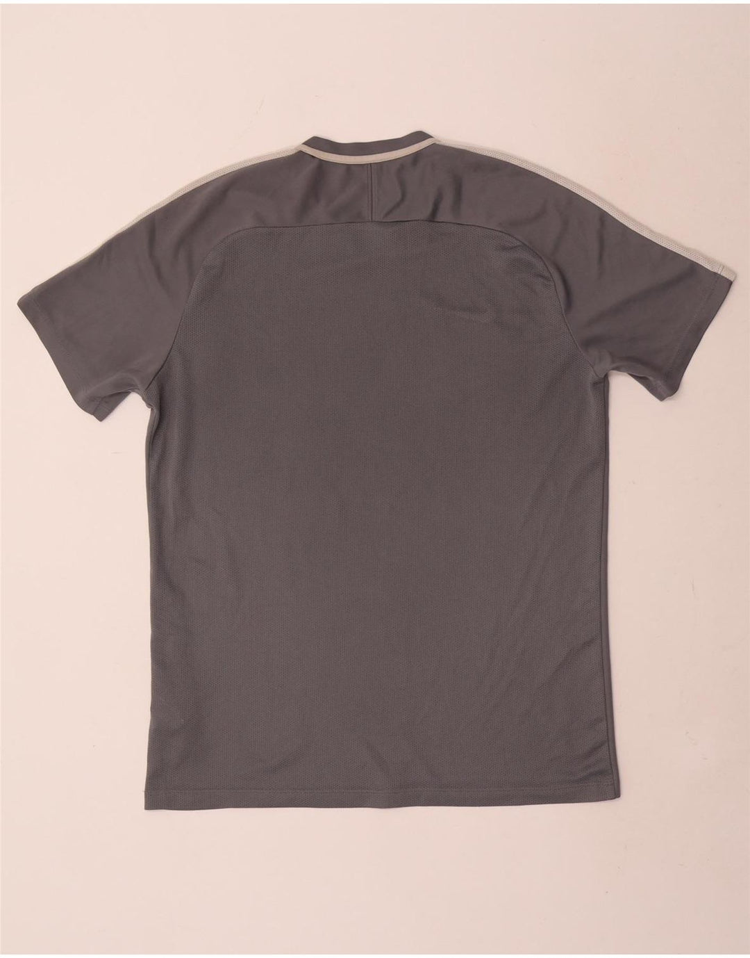 Nike Herre Dri Fit T-Shirt Top Stor Grå Colourblock Polyester