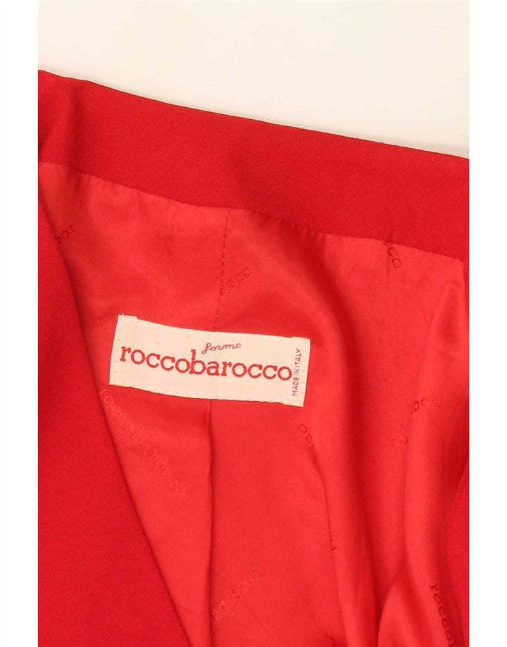 Roccobarocco Dame 4-knaps blazerjakke UK 14 Medium Rød