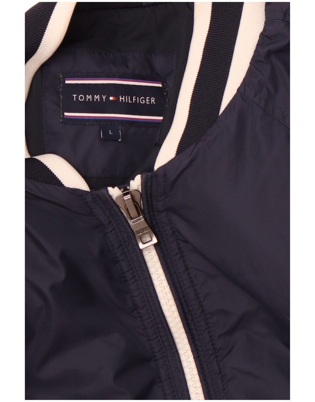 TOMMY HILFIGER Bomberjakke til kvinder UK 16 Large Navy Blue