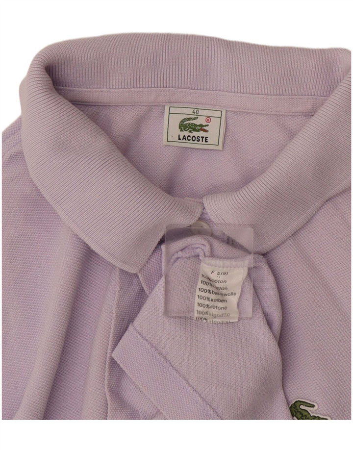 Lacoste Dame Polo Shirt Størrelse 40 Medium Lilla Bomuld