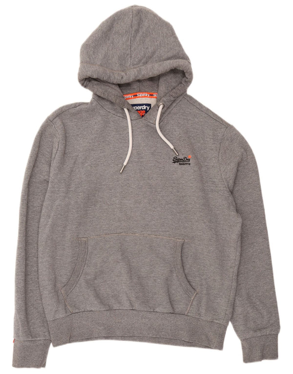 Superdry Mens Hoodie Jumper 2XL Grey Polyester