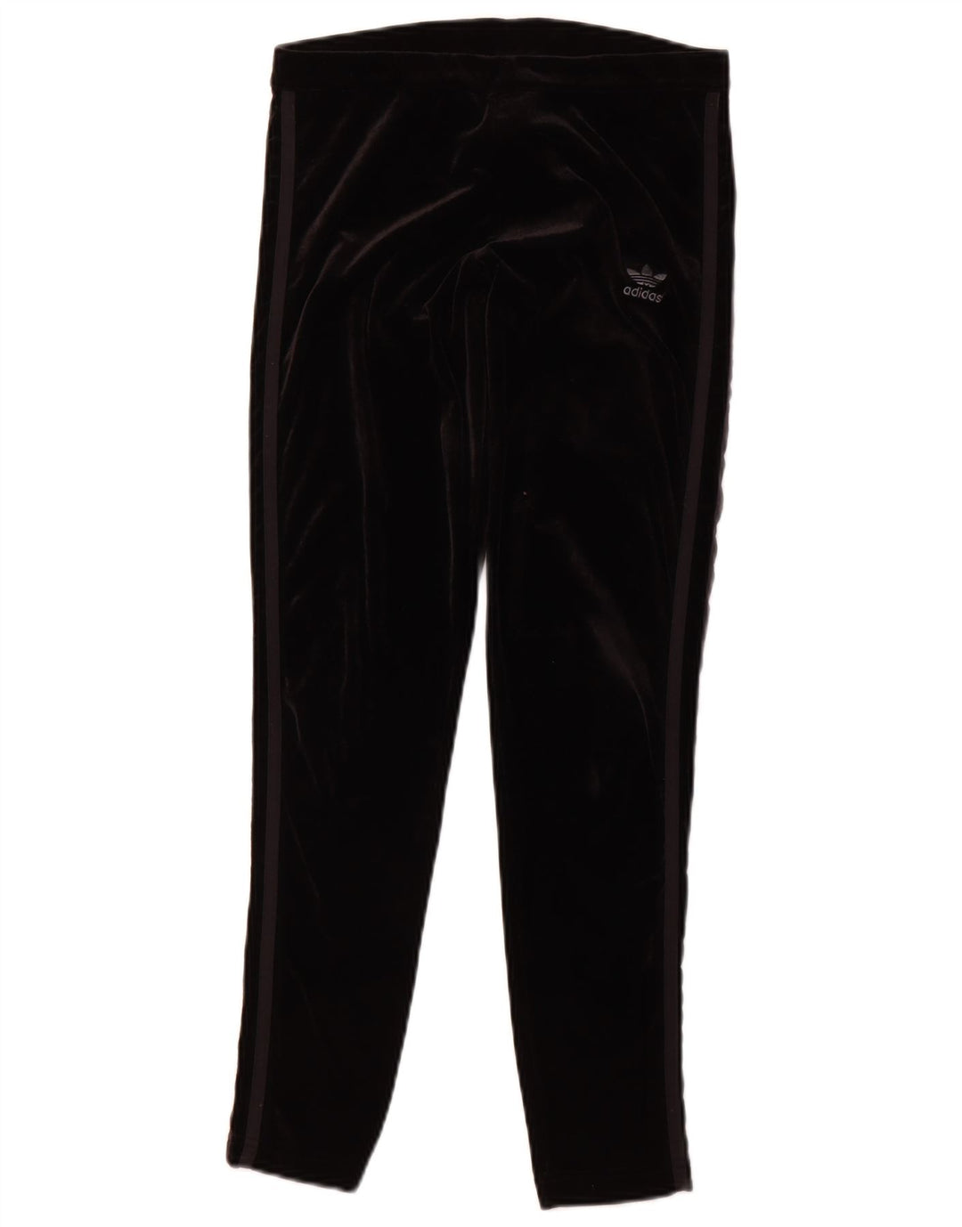 ADIDAS Dame Velour Leggings UK 12 Medium Sort Polyester