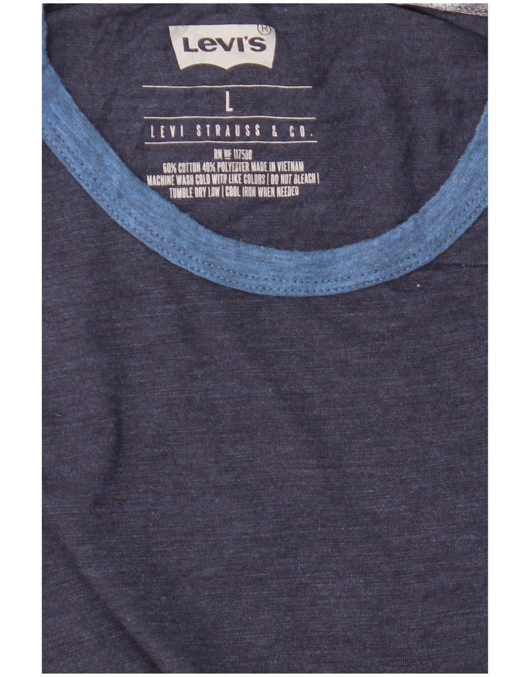 Levi's Herre T-Shirt Top Stor Marineblå